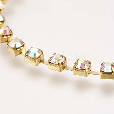 Brass Rhinestone Strass Chains CHC-S16-12C-1
