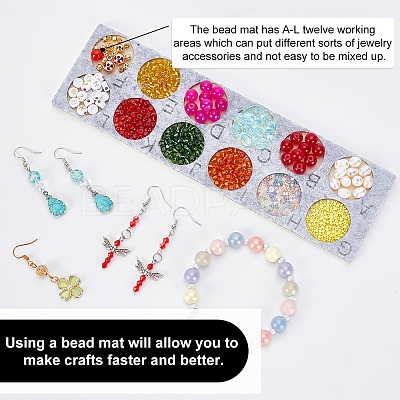 12-Hole Felt Bead Design Boards TOOL-WH0127-38B-1