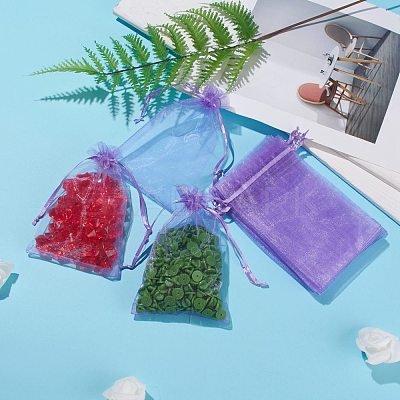 Organza Gift Bags with Drawstring X-OP-R016-10x15cm-06-1