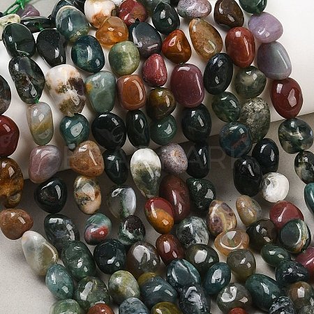 Natural Indian Agate Beads Strands G-K395-B12-02-1