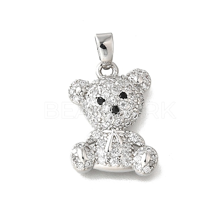 Brass Micro Pave Cubic Zirconia Pendants KK-Z102-19P-1