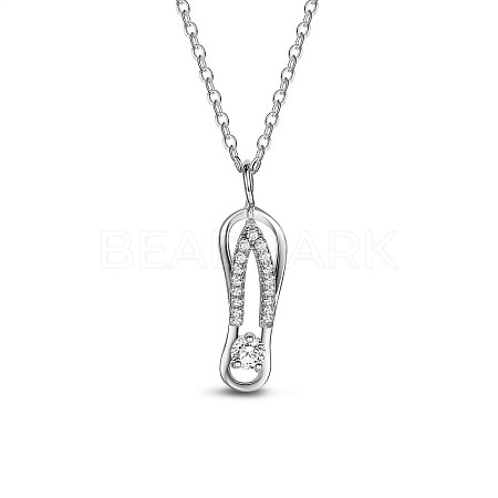 SHEGRACE Sweet Girls Rhodium Plated 925 Sterling Silver Pendant Necklaces JN330A-1