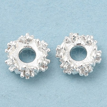Rack Plating Brass Micro Pave Cubic Zirconia Beads KK-A186-01C-S-1