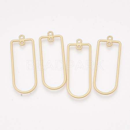 Smooth Surface Alloy  2-Loop Link Pendants PALLOY-T067-54MG-1
