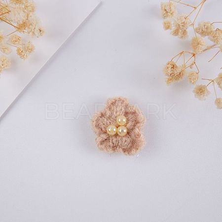 Flower Wool Ornament Accessories AJEW-WH0816-165E-1