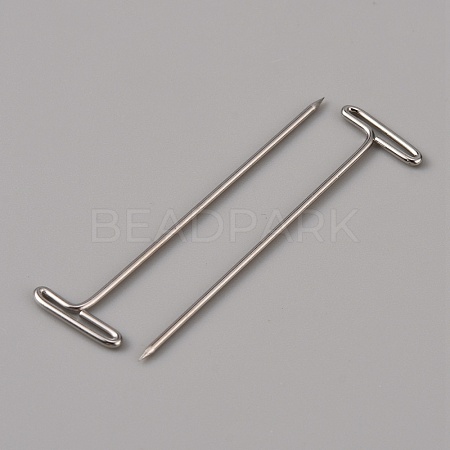 Iron T Pins for Blocking Knitting Cork Board FIND-WH0144-25P-1