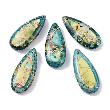 Dyed Synthetic Imperial Jasper Pendants G-P529-07E-1