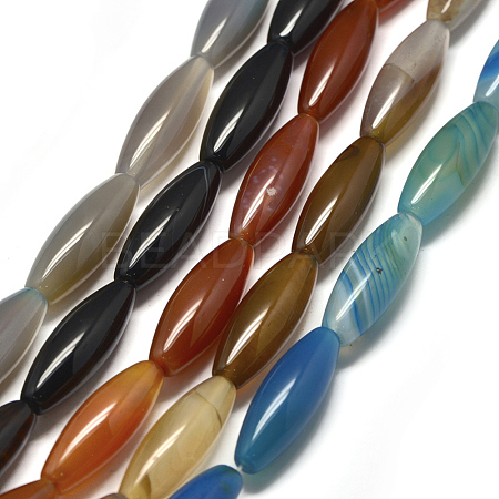 Natural Agate Beads Strands G-E401-D-1