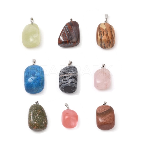 Natural & Synthetic Mixed GemstonePendants G-K302-BM-1