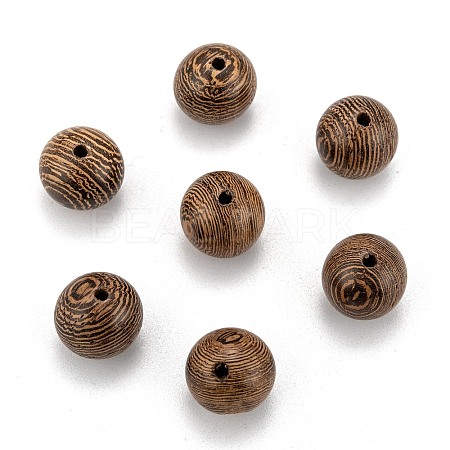 Natural Wenge Wood Beads WOOD-S053-13-1