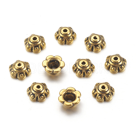 Tibetan Style Bead Caps GLF0571Y-1