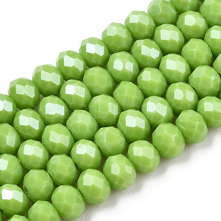Electroplate Glass Beads Strands EGLA-A034-P2mm-A28-1