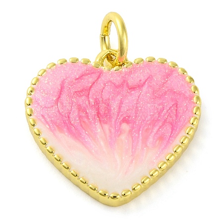 Brass Enamel Pendants KK-S401-17G-G-1