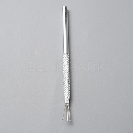 Iron 7-Pin Feather Wire Brush Texture Tool TOOL-WH0134-73S-1