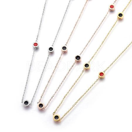 304 Stainless Steel Necklaces NJEW-E135-06-1
