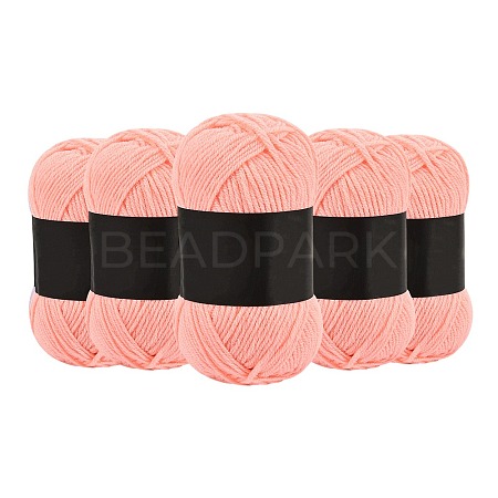 5Pcs Polyester Yarn for Knitting & Crochet YCOR-SZ0001-03D-1