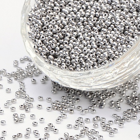 11/0 Grade A Electroplated Glass Seed Beads X-SEED-Q008-F8701-1