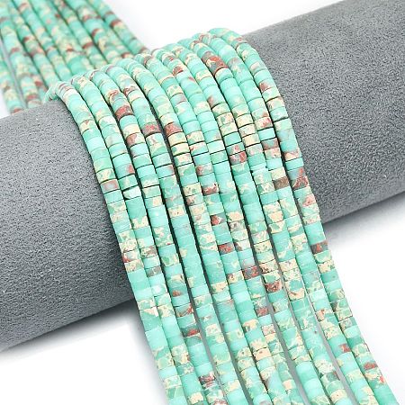 Dyed Synthetic Imperial Jasper Beads Strands G-P575-B09-4x2mm-01-1