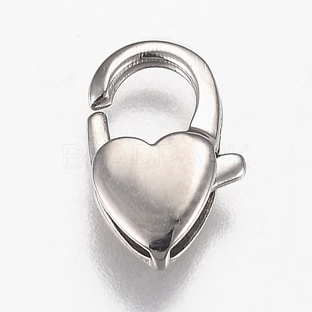 Non-Tarnish Polished 316 Surgical Stainless Steel Lobster Claw Clasps X-STAS-Z013-08P-1