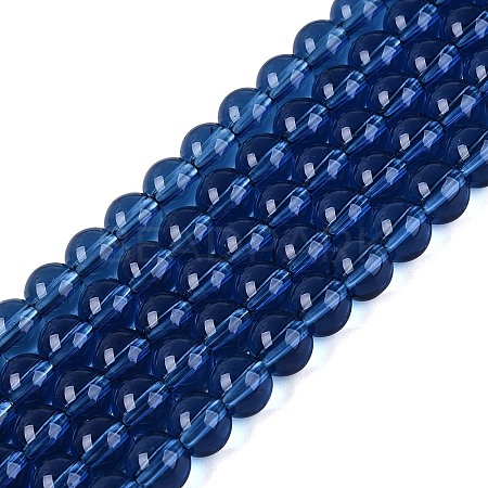 Transparent Glass Beads Strands X-GLAA-T032-T6mm-28-1