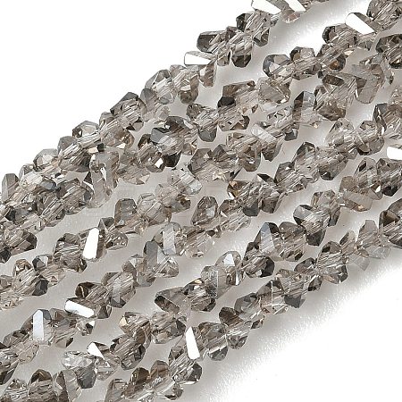 Electroplate Transparent Glass Beads Strands EGLA-P061-04C-PL01-1