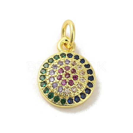 Brass Micro Pave Cubic Zirconia Charms KK-M283-25A-02-1