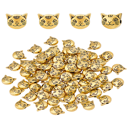 80Pcs Tibetan Style Alloy Kitten Beads FIND-LP0002-26-1