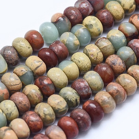 Natural Aqua Terra Jasper Beads Strands G-N0128-49-6mm-1