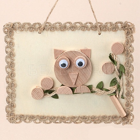 DIY Owl Painting Handmade Materials Package for Parent-Child DIY-P036-06-1