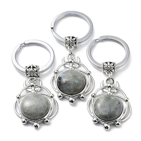 Natural Labradorite Keychain KEYC-H019-02P-01-1