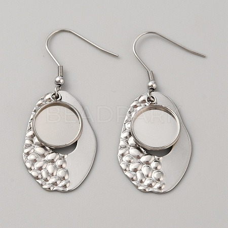 304 Stainless Steel Geometry Dangle Earring Settings FIND-WH0032-74P-03-1