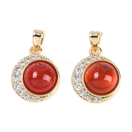 Natural Carnelian(Dyed & Heated) Pendants KK-U043-53G-01-1