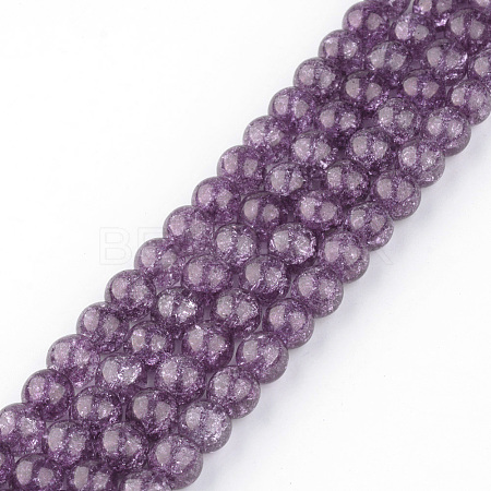 Synthetic Crackle Quartz Beads Strands GLAA-S134-6mm-16-1