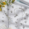 80Pcs 8 Styles Tibetan Style Alloy Cord End FIND-SC0020-98C-4