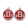 Platinum Plated Alloy Enamel Charms LS-ENAM-S118-03B-P-1