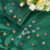 60Pcs 4 Colors Tibetan Style Alloy Sun Beads TIBEP-PH0001-84-2