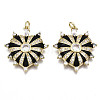 Brass Micro Pave Cubic Zirconia Pendants X-ZIRC-N039-055A-NF-1