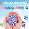 1200Pcs 2 Style 3 Colors Opaque & Transparent Acrylic European Beads OACR-SZ0001-27-2