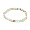 Natural Amazonite Beaded Stretch Bracelets BJEW-D446-A-31-2