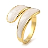 Ion Plating(IP) 304 Stainless Steel Open Cuff Ring for Women RJEW-F166-14G-01-1