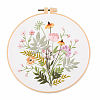 DIY Flower & Leaf Pattern Embroidery Kits SENE-PW0005-004C-1