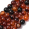 Dyed Natural Agate Round Beads Strands G-E321B-10mm-02-2