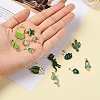 26Pcs 26 Style Light Gold Alloy Enamel Pendants ENAM-YW0001-79-8