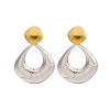 304 Stainless Steel Dangle Stud Earrings EJEW-K296-02GP-06-2