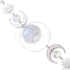 Glass Teardrop Window Hanging Suncatchers HJEW-JM04515-02-4