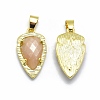 Natural Sunstone Pendants G-O176D-10G-2