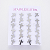 304 Stainless Steel Stud Earrings EJEW-L227-33A-P-1