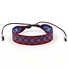 Ethnic Style Polyester Flat with Rhombus Cord Bracelet PW-WGEAE09-05-1