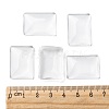 Transparent Rectangle Glass Cabochons X-GGLA-R025-25x18-5