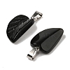 Natural Obsidian Pendants G-B127-01P-03-3